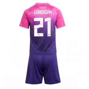 Německo Ilkay Gundogan #21 Dětské Venkovní dres komplet ME 2024 Krátký Rukáv (+ trenýrky)